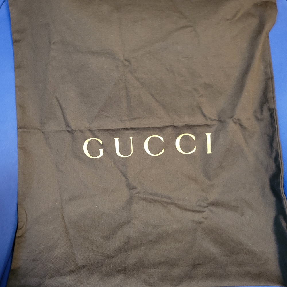 Damaged Gucci Marrakech XL Tote Bag GG Monogram Brown Brick Red Water Da - Picture 11 of 11